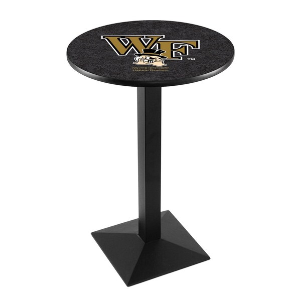 42" Blk Wrinkle Wake Forest Pub Table
